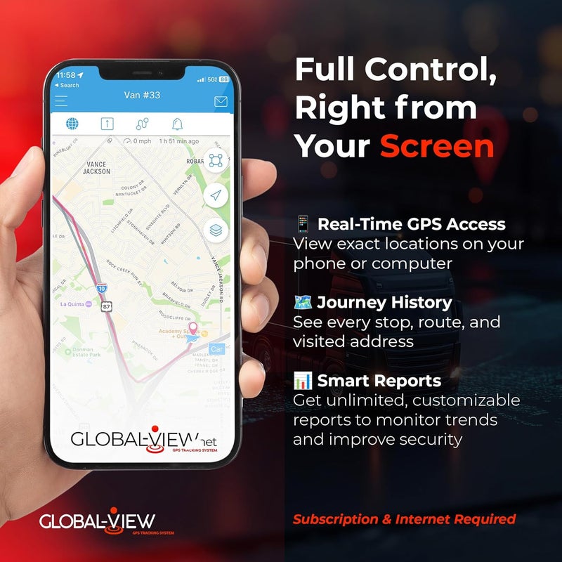 Global-View.Net Hidden Magnetic GPS Tracker (USA Tech) – Up to 6-Month Battery, Real-Time Tracking, Geofence & Speed Alerts, Subscription Required - Image 5